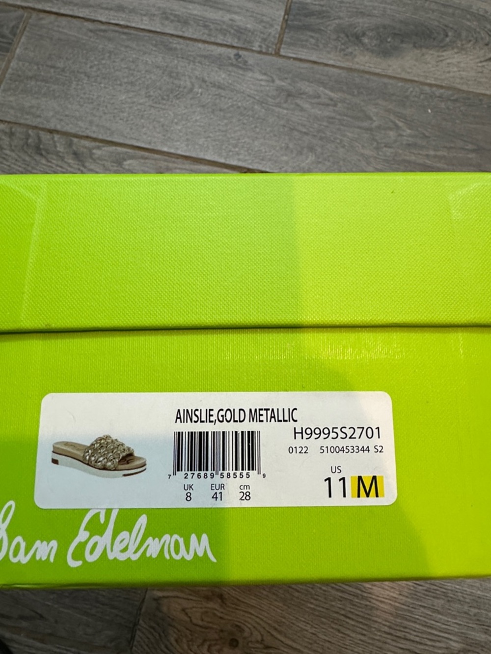 Sam Edelman Gold Braided Slide Sandals NWT - Picture 5 of 5